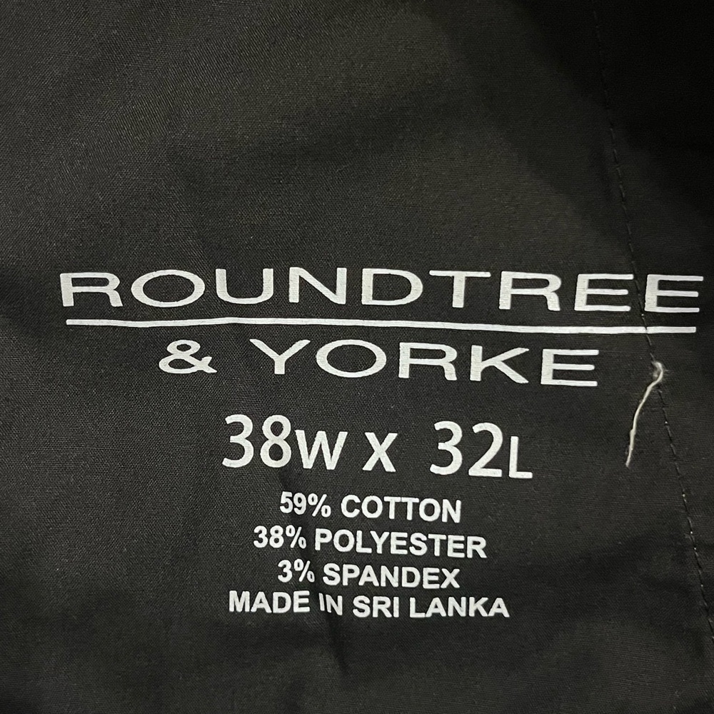 Roundtree & Yorke Cargo Pants Mens 38x32 Grey  Core Comfort Waistband Casual NEW - Picture 8 of 13